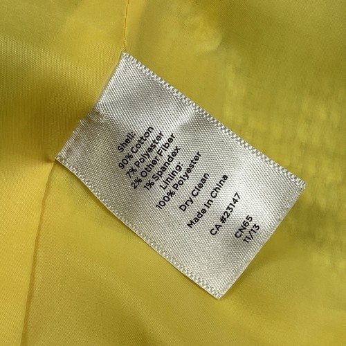 Talbots Jacket Womens 8 Yellow Blazer Pockets Academia Workwear Business Casual - 第 8/12 張圖片