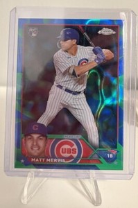 MATT MERVIS 2023 Topps Chrome Update Rookie Blue Green Lava /125 #USC112 Cubs