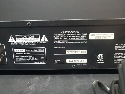 TEAC RW-D250 CDレコーダー Inside Hi-Fi: Teac RW-D250
