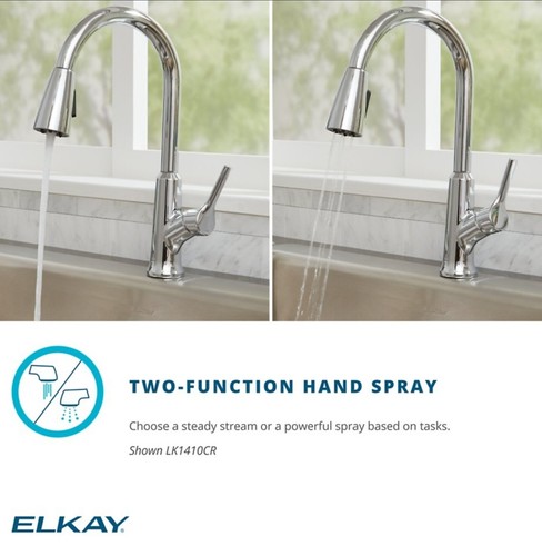 Elkay Everyday Single-Handle Pull Out Sprayer Kitchen Faucet in Lustrous Steel - Picture 4 of 4