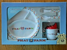 PHAT FARM PHAT FASHIONS 4 piece melamine baby feeding set