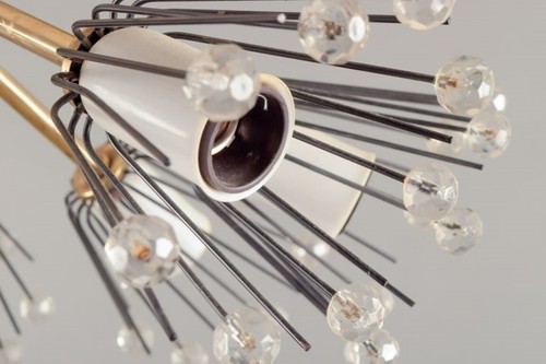Emil Stejnar for Rupert Nikoll, Austria. Eight-armed ceiling lamp, 1960s - Picture 4 of 9