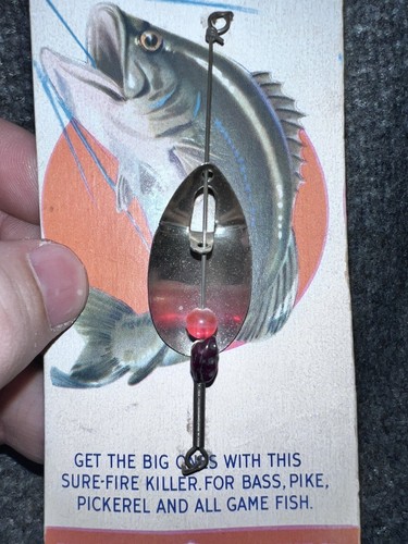 Señuelo antiguo de pesca de insectos de junio de colección - Imagen 2 de 4