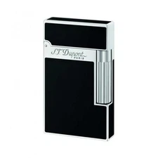 S.T. DUPONT LIGNE 2 BLACK CHINESE LACQUER & PALLADIUM LIGHTER / 016296 ** NEW **
