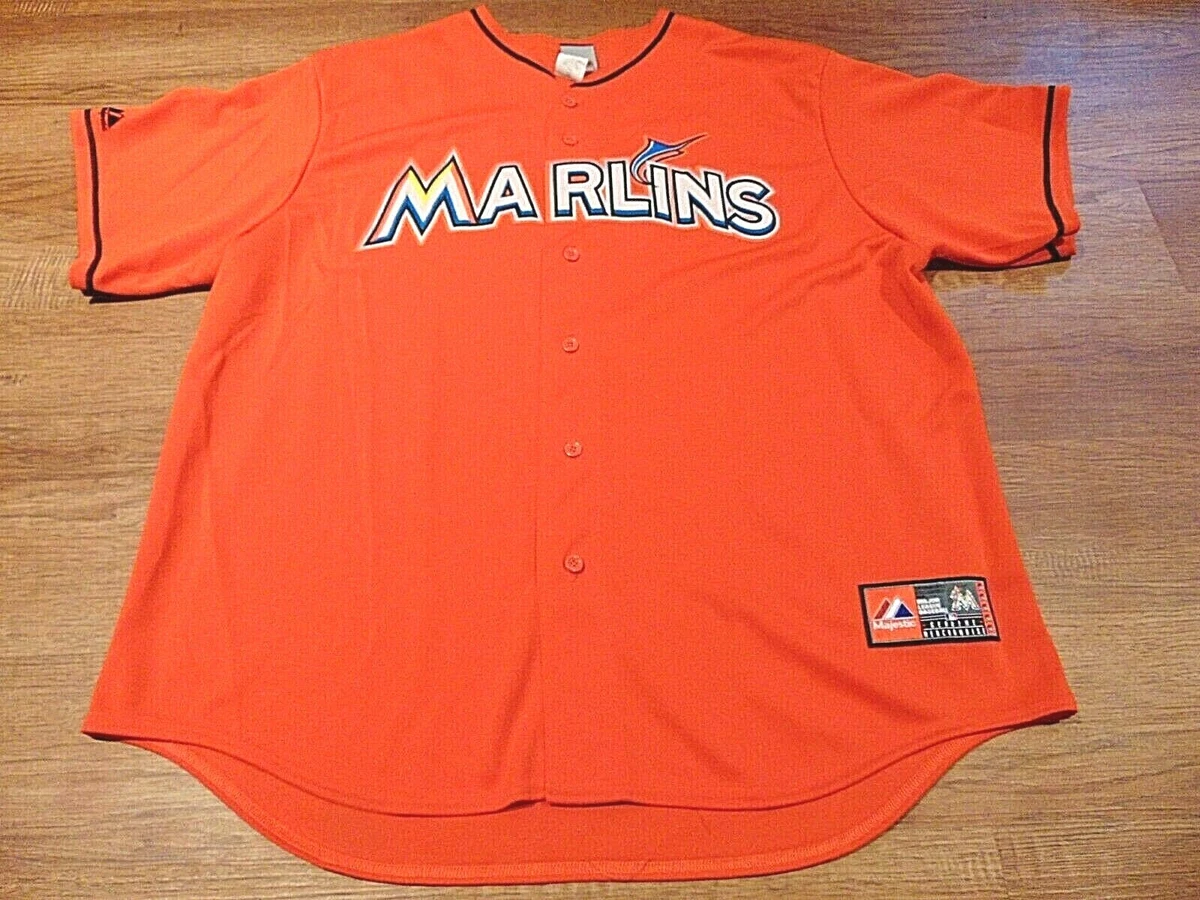 VINTAGE MAJESTIC MLB MIAMI MARLINS JOSE REYES ORANGE JERSEY SIZE