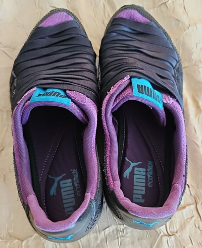 Puma Slip On Sneakers/Trainers Purple/Black/Teal Womens Size US 6.5/EU 37/UK 4 - Picture 6 of 7