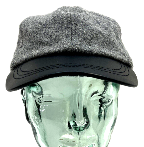ADAMS Unisex Adjustable Cap Wool Blend Hat Heather Gray Black Bill - Picture 3 of 12