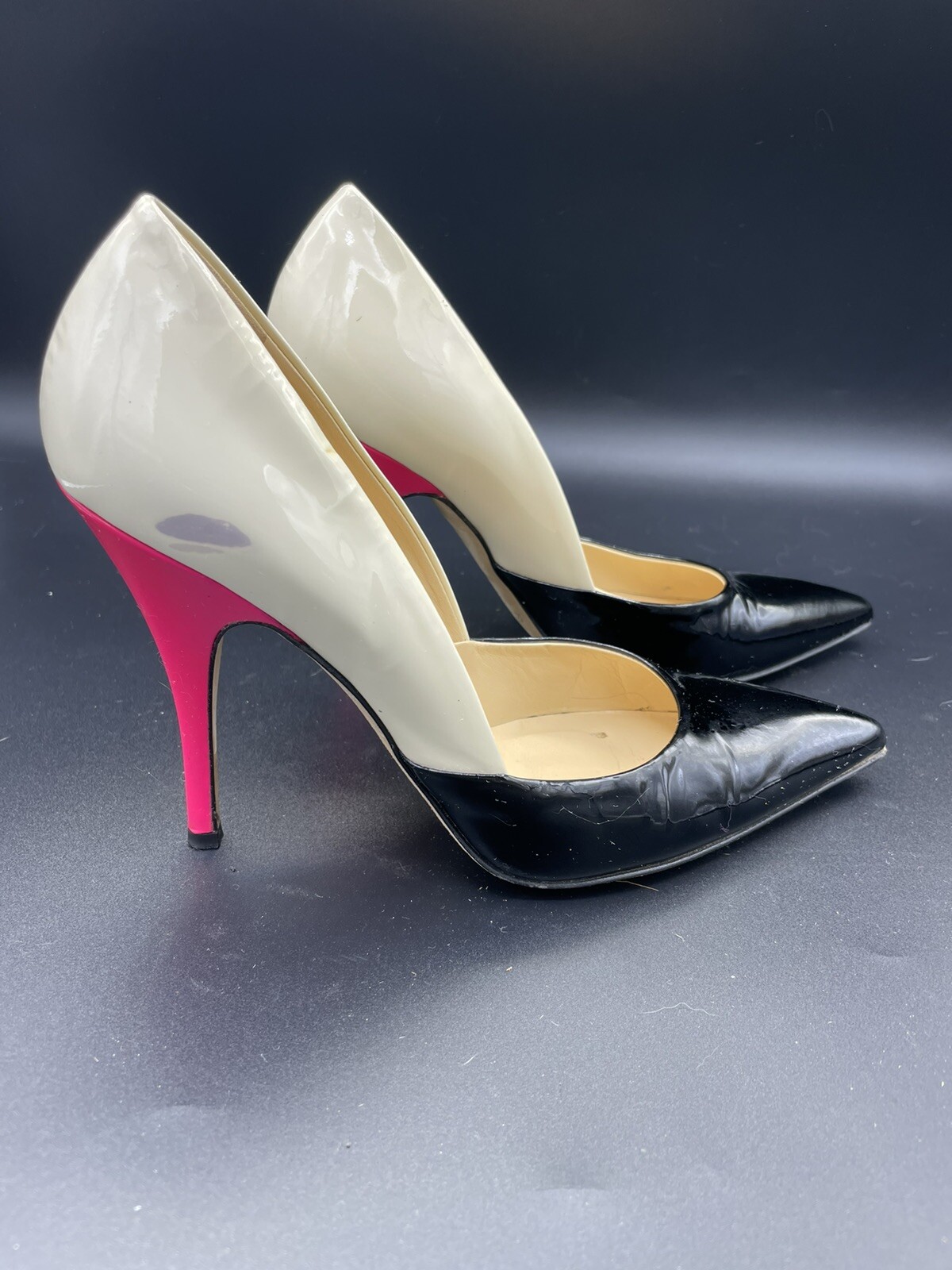 cream and pink heels