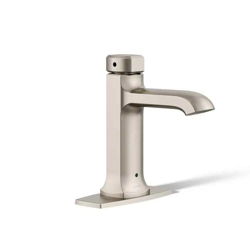 KOHLER Rubicon Touchless Bathroom Faucet Vibrant Brushed Nickel Battery Powered