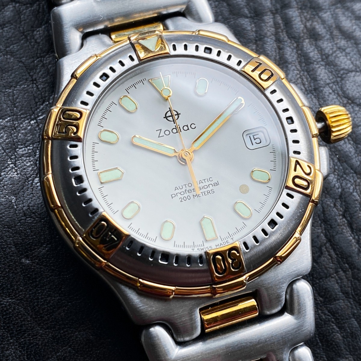 ZODIAC VINTAGE GOLD POINT GOLD DOT 306.46.37 (VAR. 306.29.09