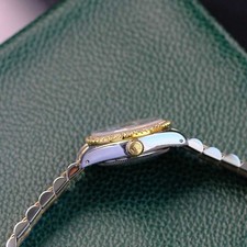 Rolex Datejust 6917 26mm White MOP Custom Diamond Dial & Bezel Gold/SS Watch 14