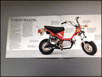 1982 Yamaha Chappy Scooter Motorcycle Bike Vintage Sales Brochure