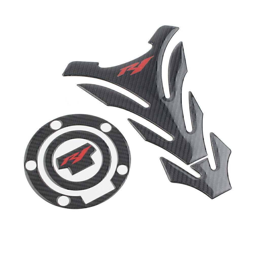 Real Carbon Fiber for Yamaha YZF1000 YZFR1 R1M Gas Cover 3D Decal Fuel