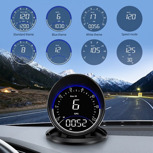 Tachimetro auto GPS HUD G6 display head up allarme digitale computer di bordo - Foto 5 di 9