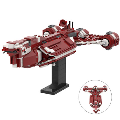 BuildMoc Consular Class Cruiser Model Red Version with Stand 436 teile C7375