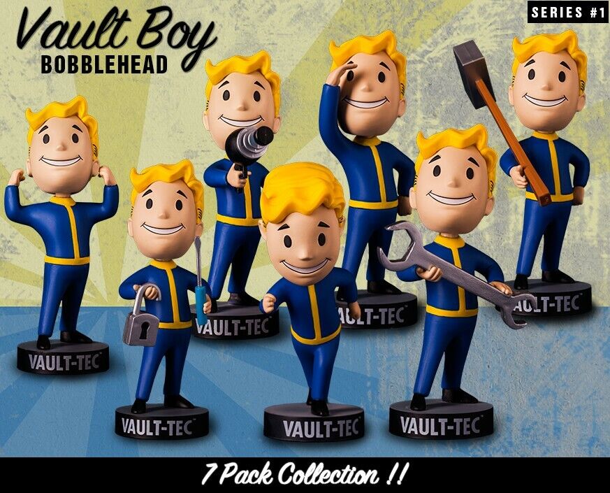 Fallout 4: Vault Boy 111 Bobbleheads - Series One 7 Pack in hand SOLD OUT