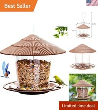 High-Quality Brown Plastic Bird Feeder - Ideal for Attracting Backyard Birds