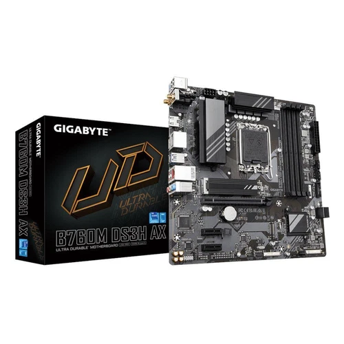Gigabyte LGA 1700 DDR5 Micro-ATX Motherboard HDMI DP GA-B760M-DS3H-AX