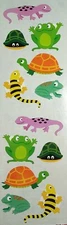 Mrs Grossman AMPHIBIANS CHUBBY 2009 Stickers turtle frog lizard gecko 2009 baby