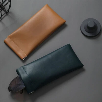3 Stück PU Leder Weiches Brillenetui Schutzhülle Tragbar Sonnenbrillen Etui Neu - Bild 1 von 4
