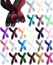 Evening Dress 22" Long Opera Stretch Satin Dress Gloves