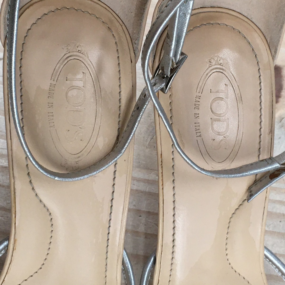 Tods Heels Womens 6 Ankle Buckle Straps Sandals Casual