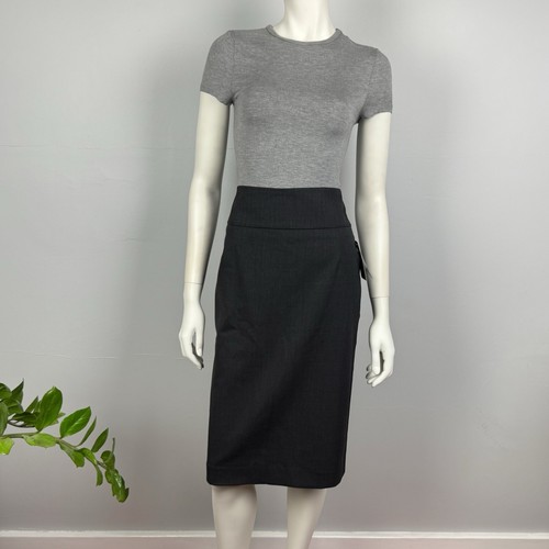 Falda Lápiz Recta Stylecorp Talla 12 Espalda Dividida Gris Carbón Forrada Mujeres NUEVA - Imagen 9 de 15