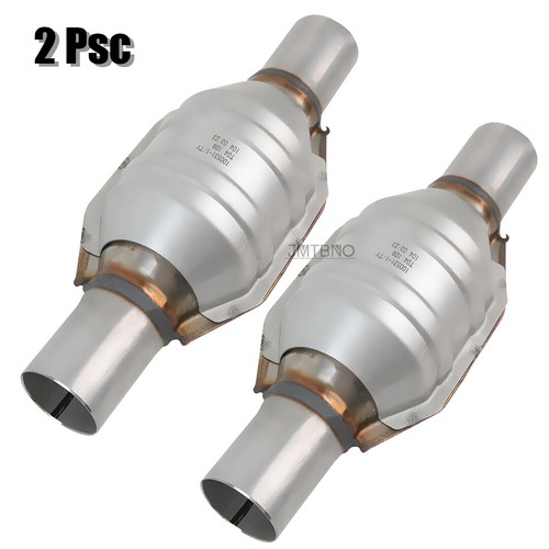 2Pcs Universal Catalytic Converter 2" Inlet/Outlet Stainless Steel EPA Approved - Picture 1 of 14