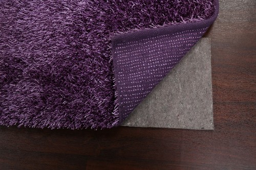 Thick-Plush Modern Purple Shaggy Oriental Area Rug Hand-Tufted Wool 5x7 Carpet - Picture 10 of 12
