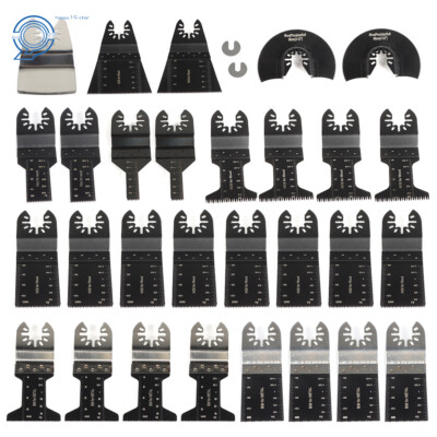#ad 31Pcs Universal Wood Metal Drywall Oscillating Tool Saw Blade For Metal Wood $14.89