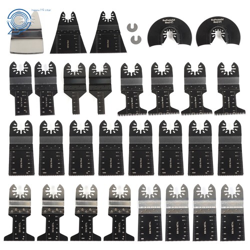 31Pcs Universal Wood Metal Drywall Oscillating Tool Saw Blade For Metal Wood