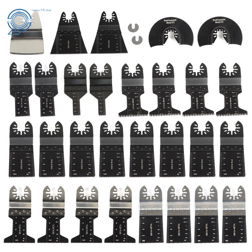 31Pcs Universal Wood Metal Drywall Oscillating Tool Saw Blade For Metal Wood