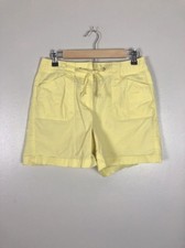 Talbots Petites Vintage Lemon Yellow Tie-front Shorts, Size MP