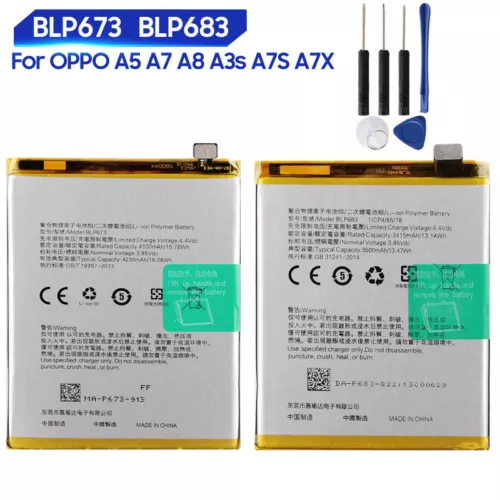 Replacement Phone Battery BLP673 For OPPO A5 A7 A8 A3s BLP683 For OPPO A7S A7X