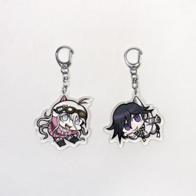 2pcs Danganronpa V3: Killing Harmony Kokichi Oma Miu Iruma Keyring Keychain Gift
