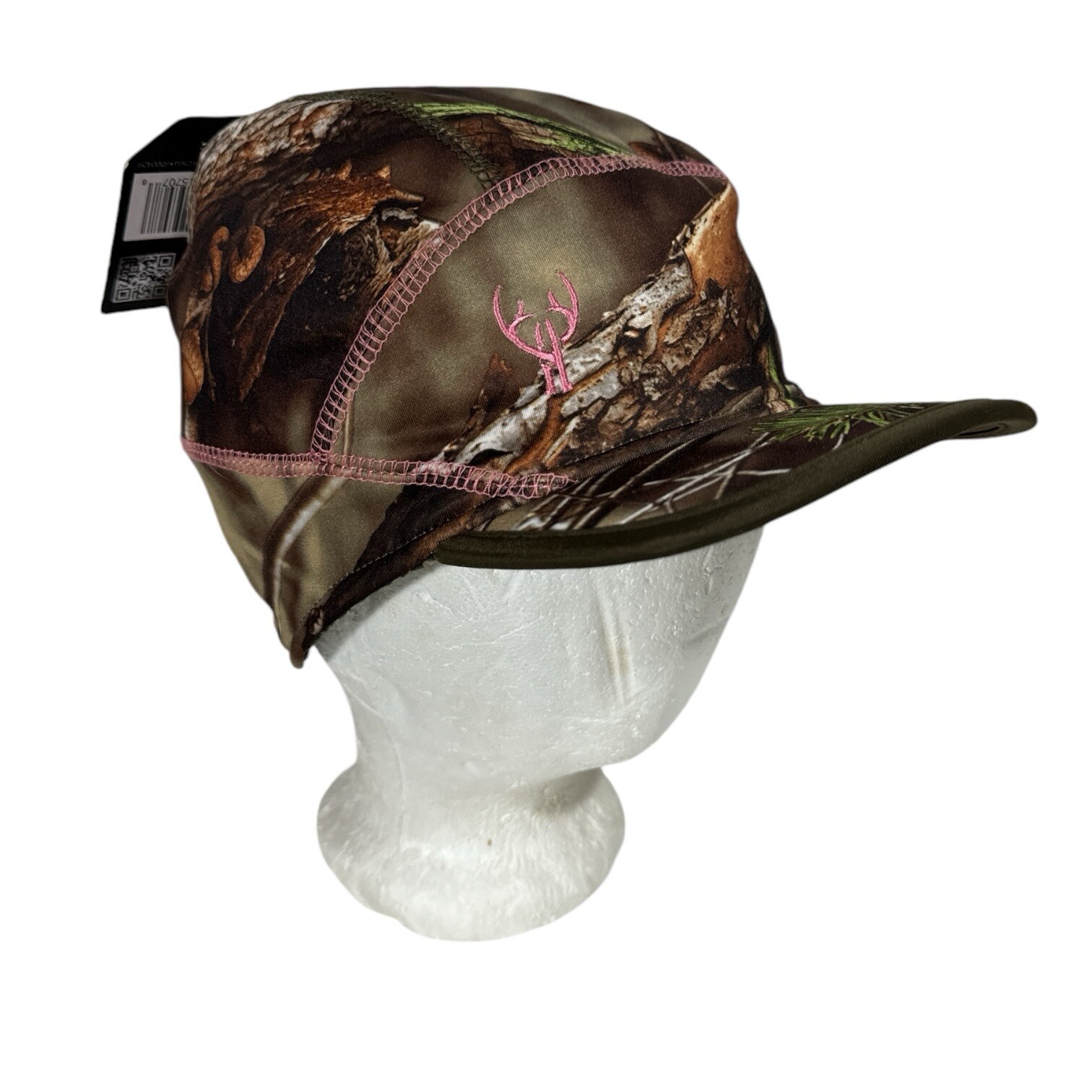 PONY Cappello donna Huntington Foxtrot quercia mimetico foderato in pile rosa apertura coda di cavallo