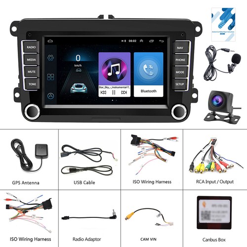 Radio de coche para VW Tiguan 2007-2015 T5 Android13 GPS Navi WIFI USB RDS Carplay CAM - Imagen 6 de 7
