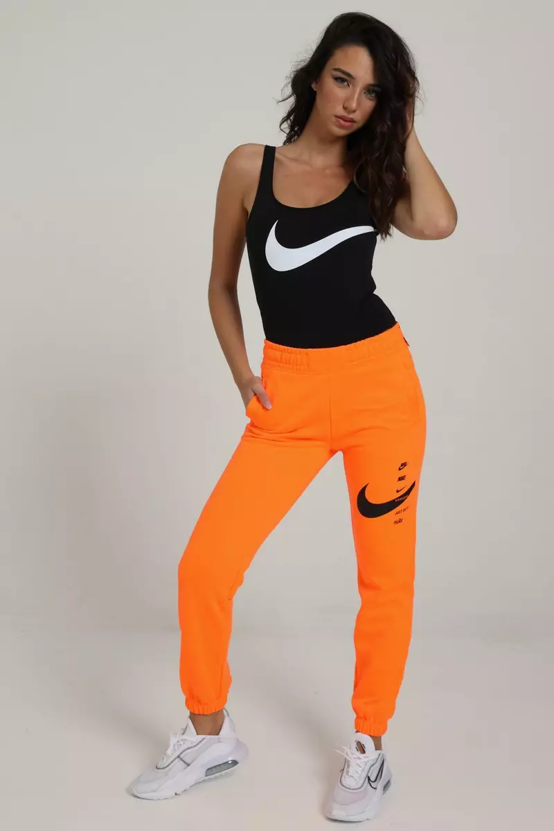 Nike Size 2XL Women's Sportswear Swoosh Fleece LOGO Pants Joggers