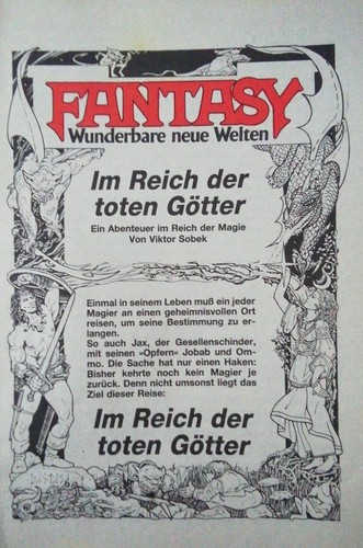 Fantasy - Wunderbare neue Welten Band 26: Im Reich der toten Götter von V. Sobek - Picture 4 of 12
