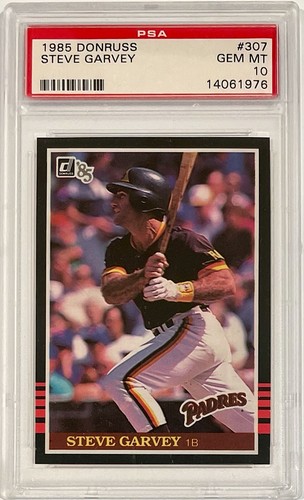 1985 Donruss #307 Steve Garvey PSA 10 Gem Mint Low Pop