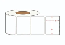 4 Rolls 4x3 Direct Thermal Shipping Labels - 2000 per roll - 8000 labels