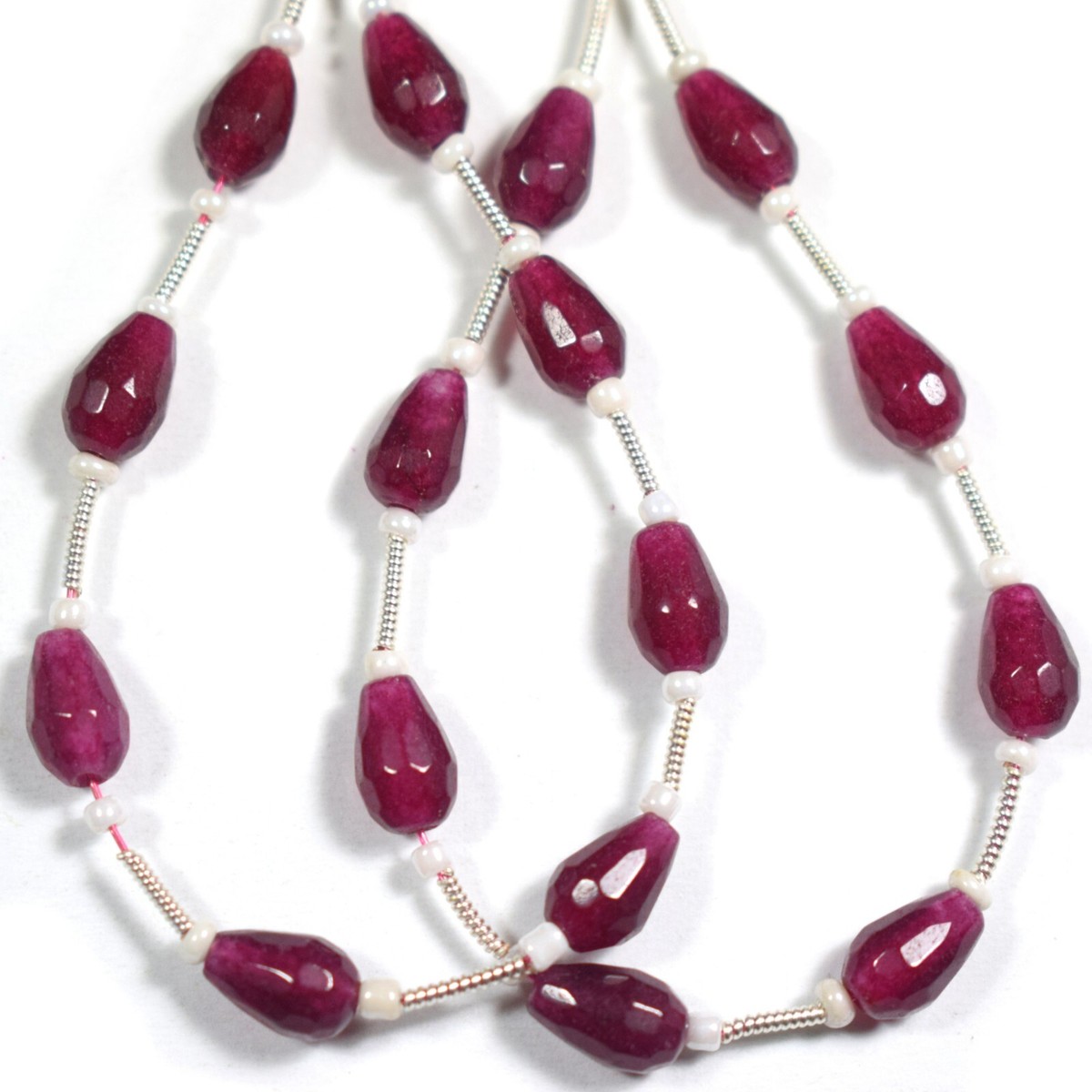 6x9MM AAA+ Red Ruby Faceted Teardrop Gemstone Loose Beads - Main Image