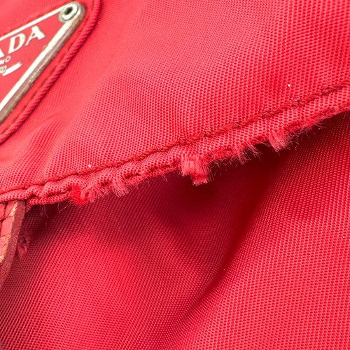 Prada Nylon Double Pocket Backpack Red Triangle Plate Auth From Japan - Picture 17 of 24