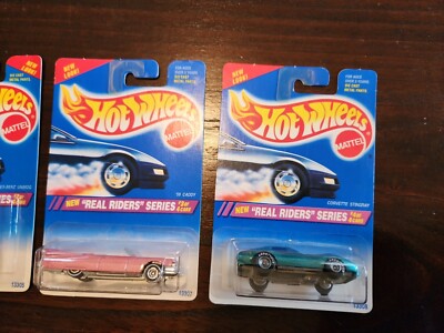 Hot Wheels 1995 Real Riders Series Set Of 4 With Protector