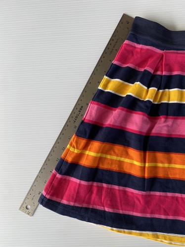 EUC Lands' End Girls PINK Navy Stripe Skirt Size 10+ Elastic Waist - Picture 5 of 5