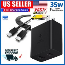 35W PD Power Adapter Duo Wall Charger Cables For Samsung S20 S21 S23 S24 S25