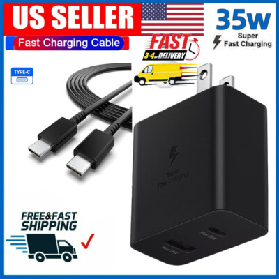 35W PD Power Adapter Duo Wall Charger+Cables For Samsung S20 S21 S23 S24 S25