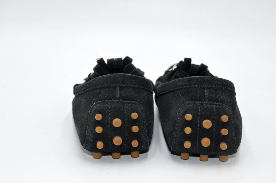 NUEVO ZAPATO MOCASÍN GUCCI BOY NEGRO GAMUZA FLECOS - TALLA EE. UU. 1/UK 32 Foto 4 de 4