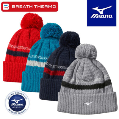 Mizuno Breathe Thermo Pom Pom Bobble Golf Beanie Hat NEW! 2022 UK