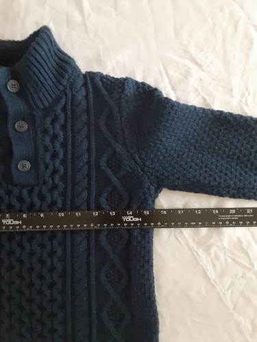GAP KIDS NAVY BLUE CABLE KNIT SWEATER LARGE 10 - Picture 5 of 6